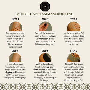 Hammam Argan Oil Bundle | Includes Authentic Moroccan Black Soap, Kessa Glove, and Organic Argan Oil