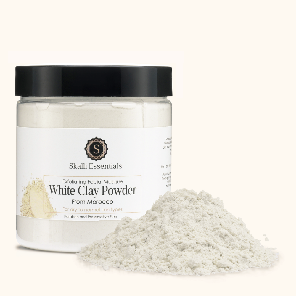 Pure Moroccan White Clay Powder for Normal to Dry Skin