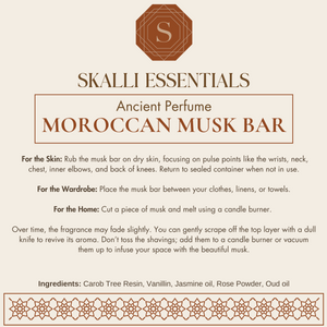 Moroccan Musk Bar | Natural Fragrance Bar | Your Choice of Scent