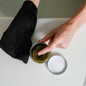 Moroccan Hammam Spa Set | Includes Moroccan Black Soap and Exfoliating Kessa Glove