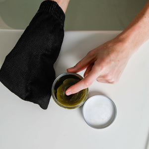 Hammam Argan Oil Bundle | Includes Authentic Moroccan Black Soap, Kessa Glove, and Organic Argan Oil