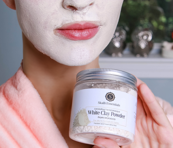 Pure Moroccan White Clay Powder for Normal to Dry Skin