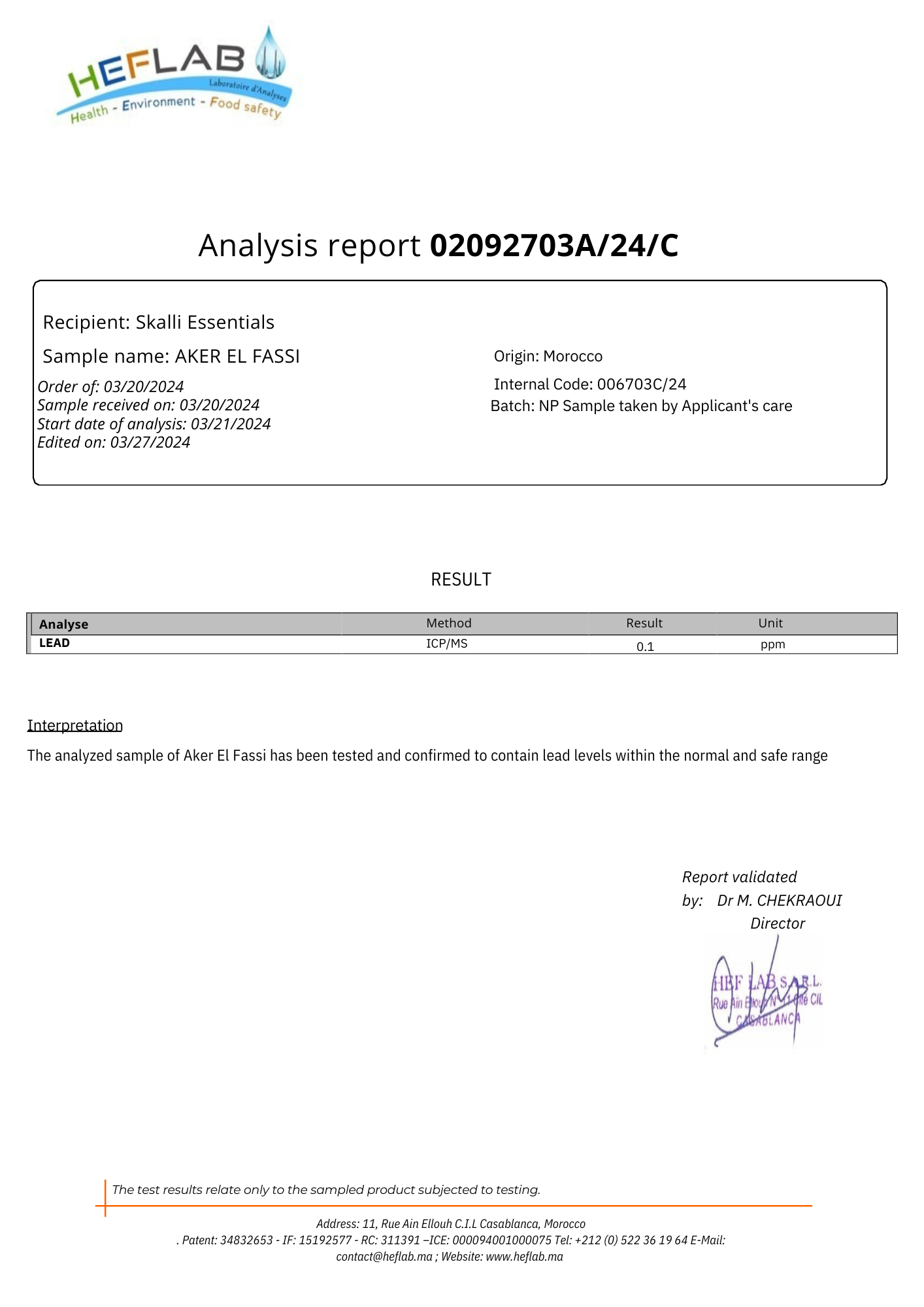 Aker Fassi Natural Lip and Cheek Stain