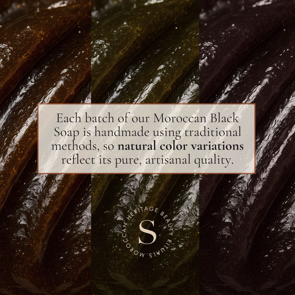 Moroccan Hammam Spa Set | Includes Moroccan Black Soap and Exfoliating Kessa Glove