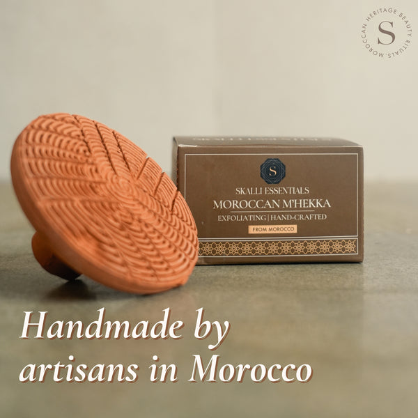 Moroccan M'hekka Terracotta Clay Pumice Stone