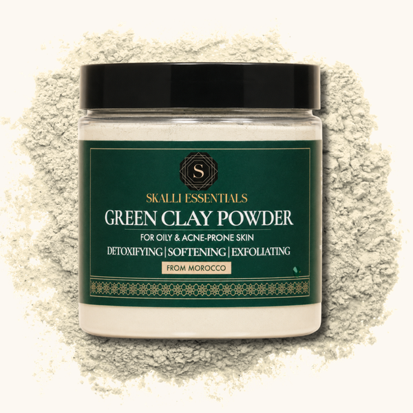 Moroccan Green Clay Powder Mask for Oily & Acne-Prone Skin