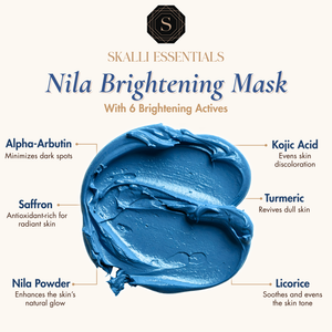 Nila Brightening Mask | With Saffron, White Clay, and Licorice | New & Improved Formula