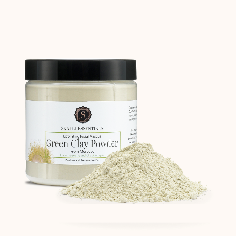 Moroccan Green Clay Powder Mask for Oily & Acne-Prone Skin
