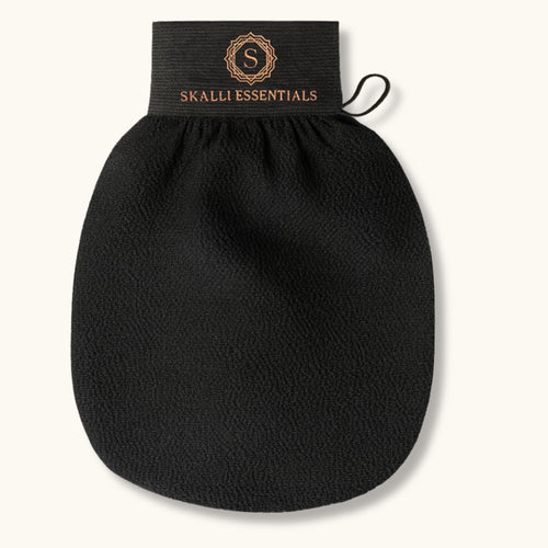 Moroccan Kessa Mitt used with soap to exfoliate and remove dead skin cells, leaving your skin soft, silky, and rejuvenated.