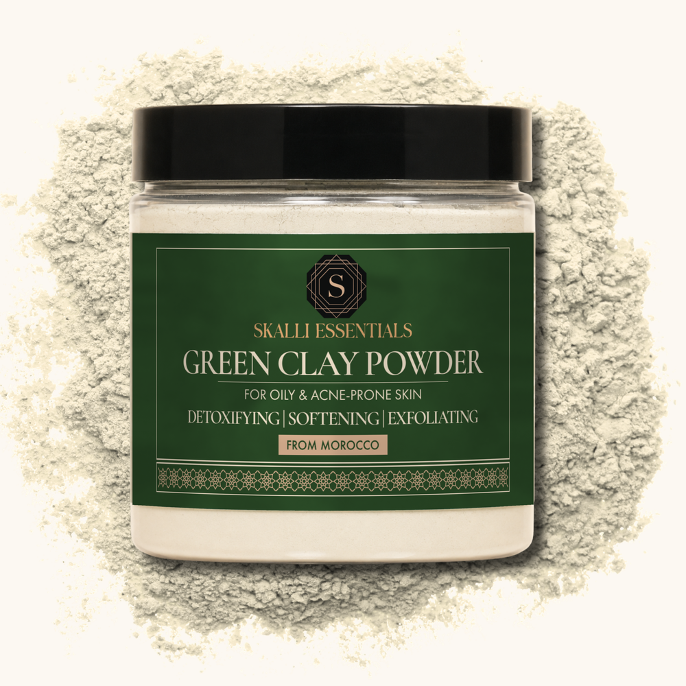 Moroccan Green Clay Powder Mask for Oily & Acne-Prone Skin
