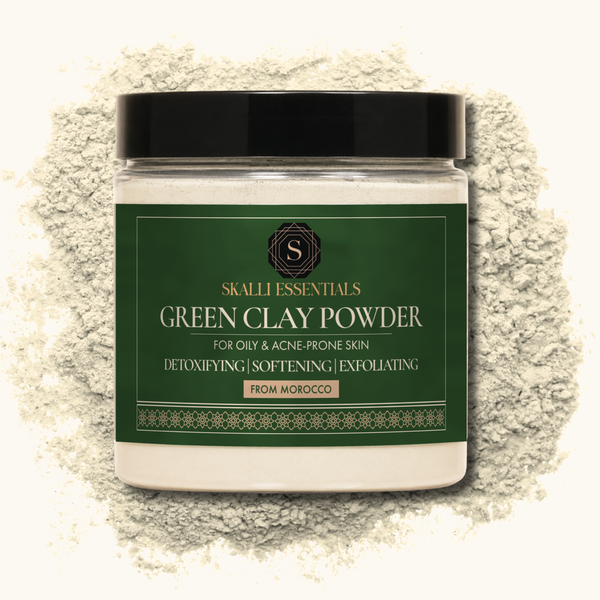 Moroccan Green Clay Powder Mask for Oily & Acne-Prone Skin