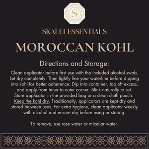Moroccan Kohl Set | Natural Eyeliner Made with Almonds and Olive Oil | Applicator Included