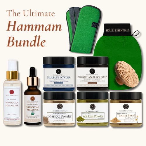 The Ultimate Moroccan Hammam Ritual Set | Full Body Care Set with 10 Premium Moroccan Beauty Products