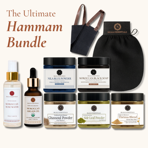 The Ultimate Moroccan Hammam Ritual Set | Full Body Care Set with 9 Premium Moroccan Beauty Products