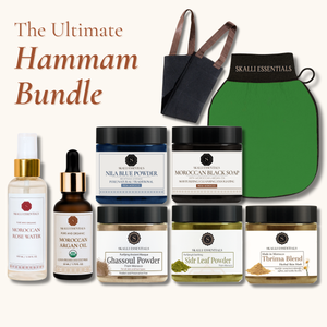 The Ultimate Moroccan Hammam Ritual Set | Full Body Care Set with 9 Premium Moroccan Beauty Products