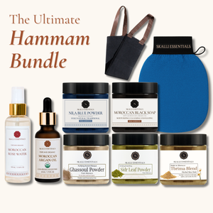 The Ultimate Moroccan Hammam Ritual Set | Full Body Care Set with 9 Premium Moroccan Beauty Products