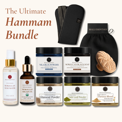 The Ultimate Moroccan Hammam Ritual Set | Full Body Care Set with 10 Premium Moroccan Beauty Products
